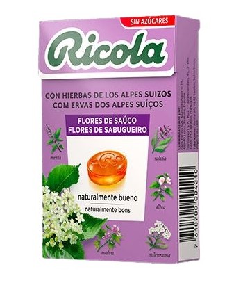 Ricola Caramelos Flores de Saúco Sin Azúcares 50g