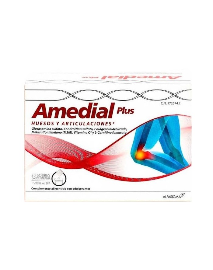 Amedial Plus Huesos y Articulaciones 20 Sobres Sabor Naranja