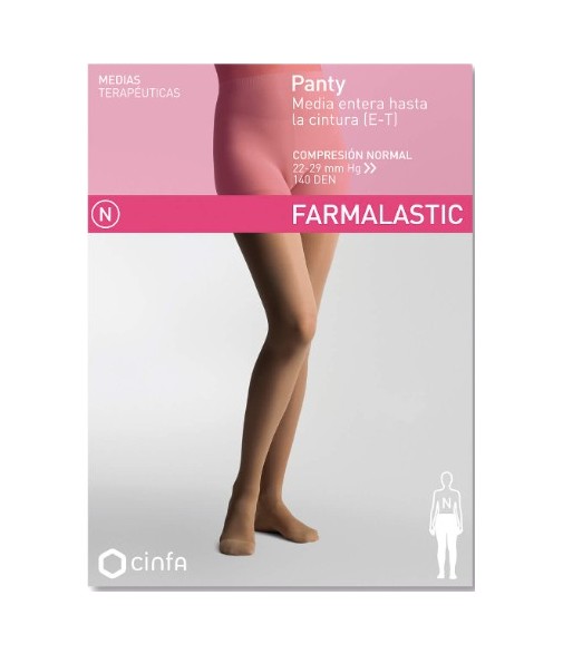 Farmalastic Panty Compresión Normal 140 DEN Color Camel Talla Grande