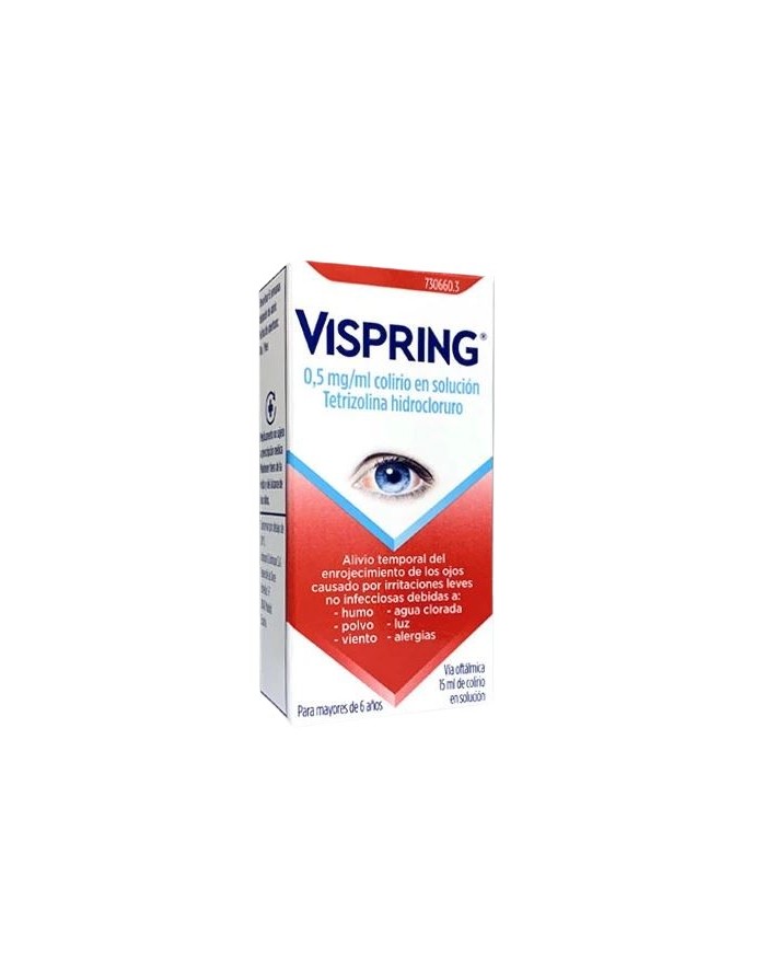 Vispring 0,5 mg/ml Colirio en Solución Tetrizolina Hidrocloruro 15 ml