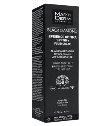 MartiDerm Black Diamond Epigence Optima SPF50+ Fluid Cream Normal Dry Skin 30ml