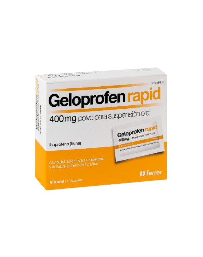 Geloprofen Rapid 400 mg Polvo para Suspensión Oral 12 sobres
