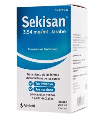 Sekisan Cloperastina Fendizoato 3,54 mg/ml Jarabe 200 ml