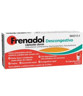 Frenadol Descongestivo 16 cápsulas