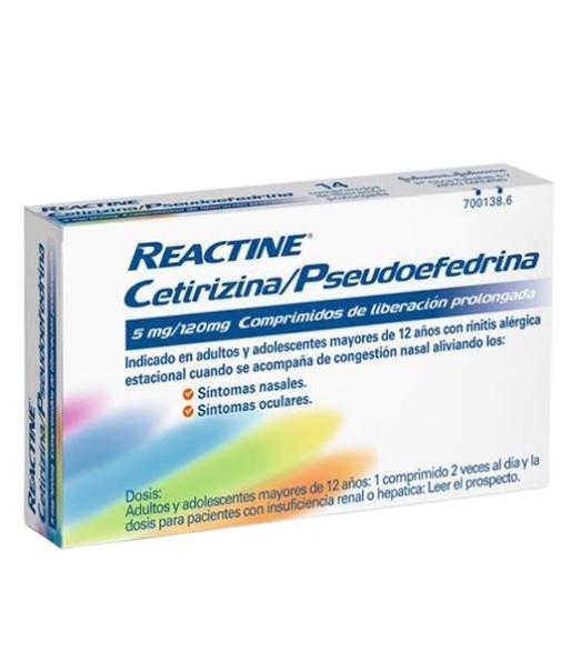 Reactine Cetirizina 14 Comprimidos