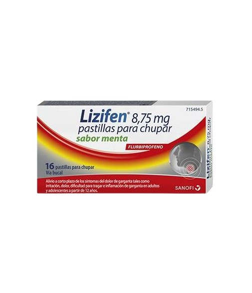 Lizifen 8,75 mg Sabor Menta 16 Pastillas para Chupar