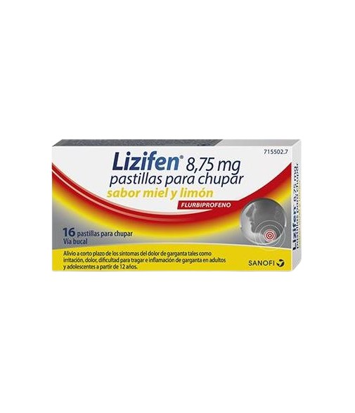 Lizifen 8,75 mg Sabor Miel y Limón 16 Pastillas para Chupar
