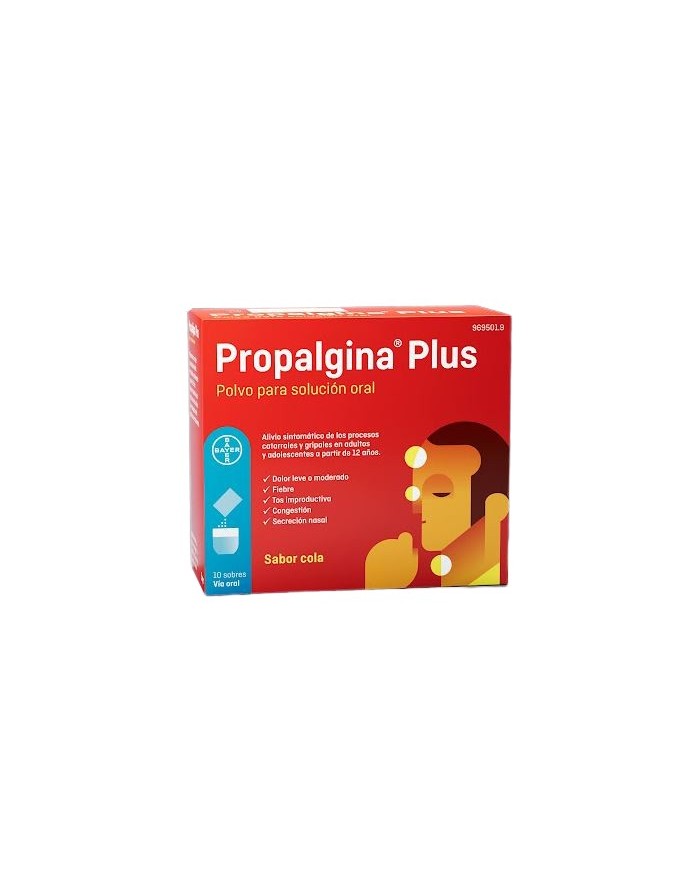 Propalgina plus polvo solución oral 10 sobres
