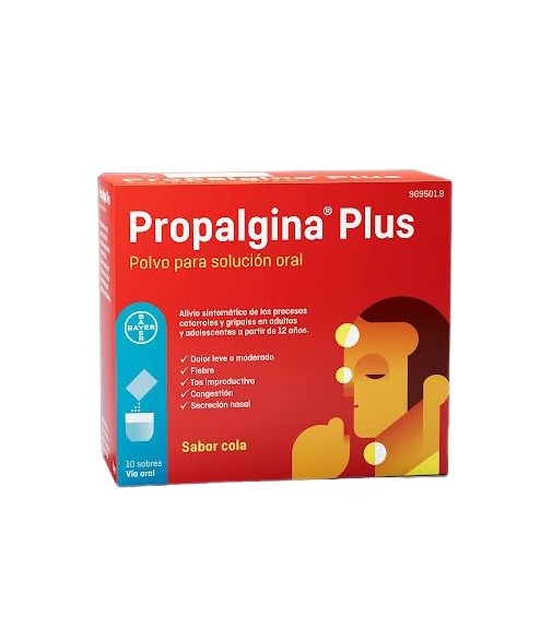 Propalgina plus polvo solución oral 10 sobres