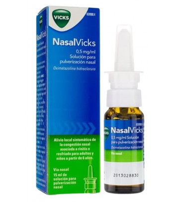 NasalVicks 0,5 mg/ml Solución para Pulverización Nasal 15 ml
