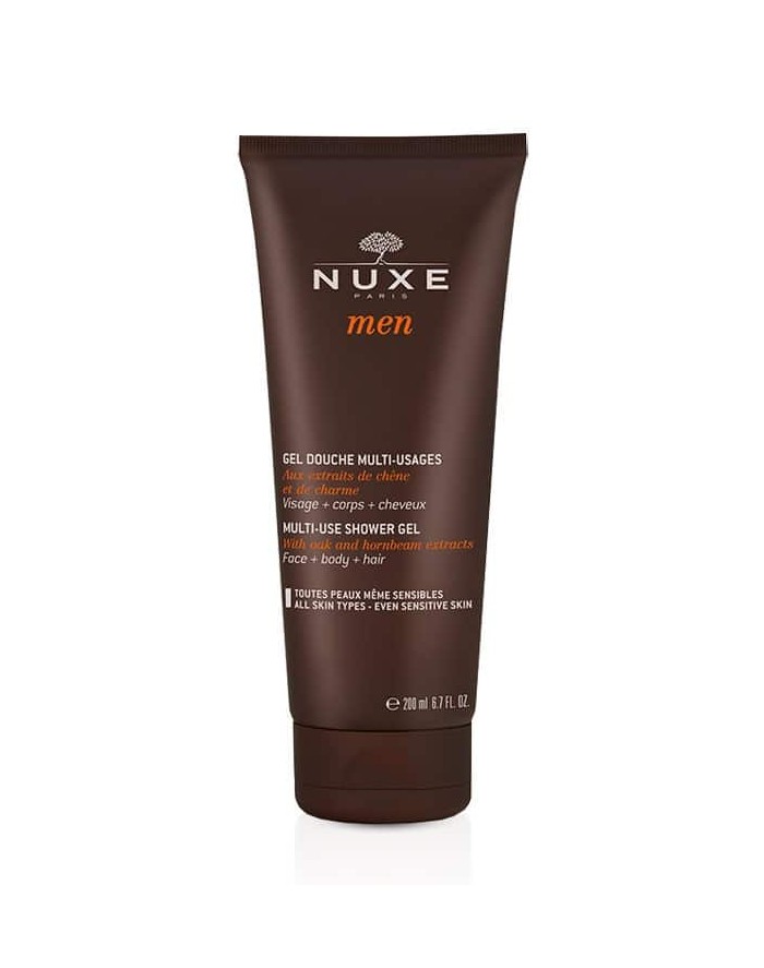 Nuxe Men Multi-Use Shower Gel Face Body Hair All Skin Types 200ml