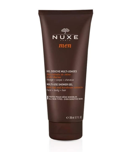 Nuxe Men Multi-Use Shower Gel Face Body Hair All Skin Types 200ml
