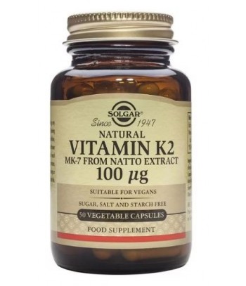 Solgar Vitamina K2 100 μg 50 Cápsulas Vegetales