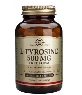 Solgar L-Tirosina 500 mg 50 Cápsulas Vegetales