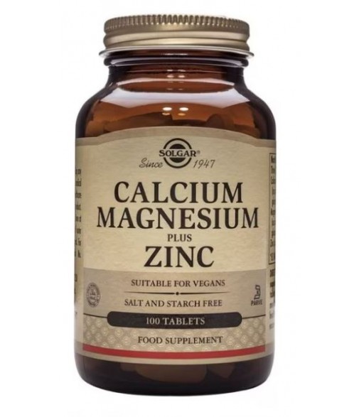 Solgar Calcio y Magnesio con Zinc 100 comprimidos