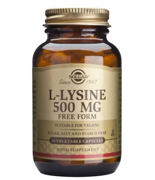 Solgar L-Lisina 500 mg 50 Cápsulas Vegetales