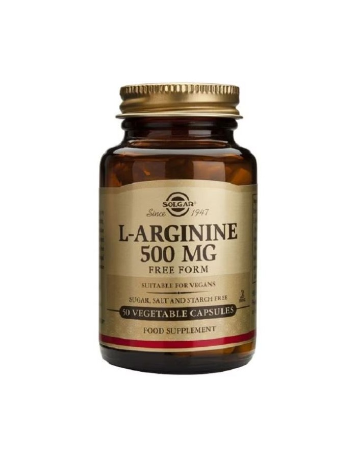 Solgar L-Arginine 500 mg 50 Vegetable Capsules