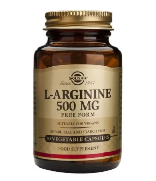 Solgar L-Arginine 500 mg 50 Vegetable Capsules