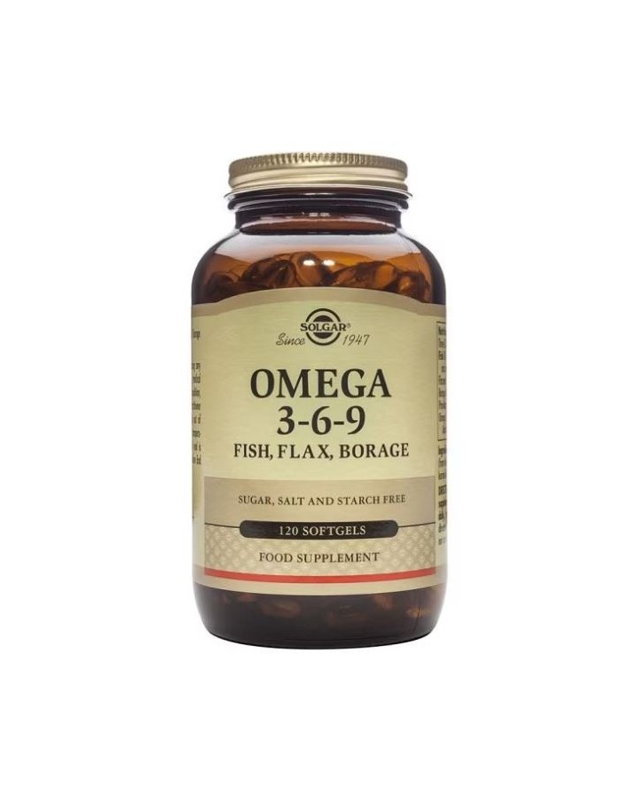 Solgar Omega 3-6-9 Fish, Flax and Borage Oils 120 Softgels