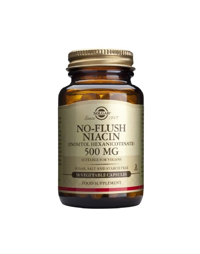 Solgar Niacin No Flush 500 mg 50 Vegetable Capsules