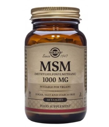 Solgar MSM (Metilsulfonilmetano) 1000 mg 60 comprimidos