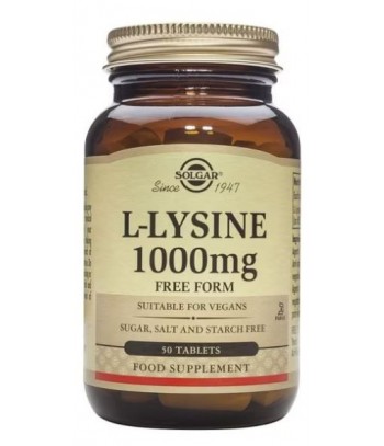Solgar L-Lisina 1000 mg Forma Libre 50 comprimidos