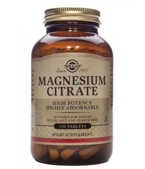 Solgar Citrato de Magnesio 120 comprimidos