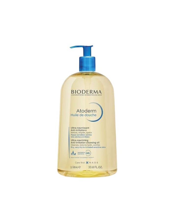 Bioderma Atoderm Aceite de Ducha Ultranutritivo Anti-irritaciones Pieles Sensibles Secas, Muy Secas o Irritadas 1 Litro