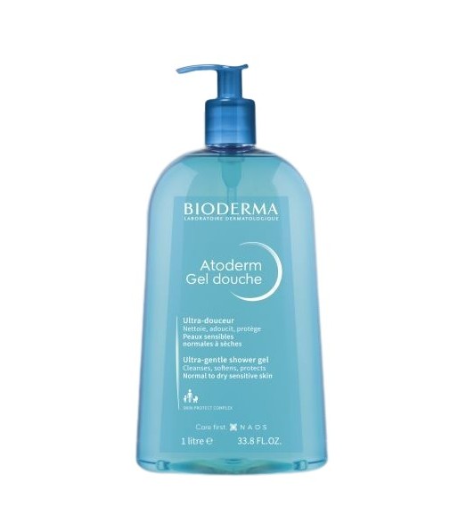 Bioderma Atoderm Gel de Ducha Ultrasuave Piel Sensible, Normal o Seca 1Litro