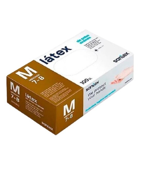 Santex Powder Free Latex Gloves Size M 100 Units