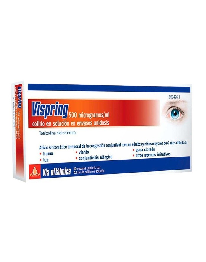 Vispring 500 microgramos/ml Colirio en Solución 10 Envase Unidosis  de 0,5 ml