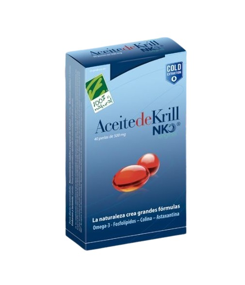 100% Natural Aceite de Krill NKO 40 Cápsulas