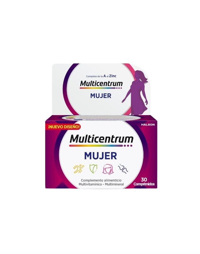 Multicentrum Mujer Multivitamínico y Multimineral de la A al Zinc 30 Comprimidos