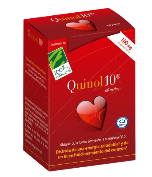100% Natural Quinol Ubiquinol 100 60 Cápsulas 