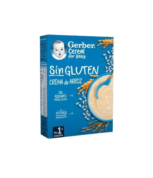 Gerber Cereal For Baby sin Gluten Crema de Arroz +6 meses 250 g