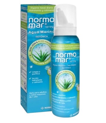 Normomar Spray Agua de Mar Isotónica con Aloe Vera y Ácido Hialurónico 120 ml