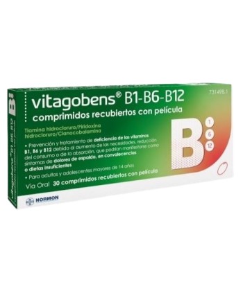 Vitagobens B1-B6-B12 30 Comprimidos Recubiertos de Película