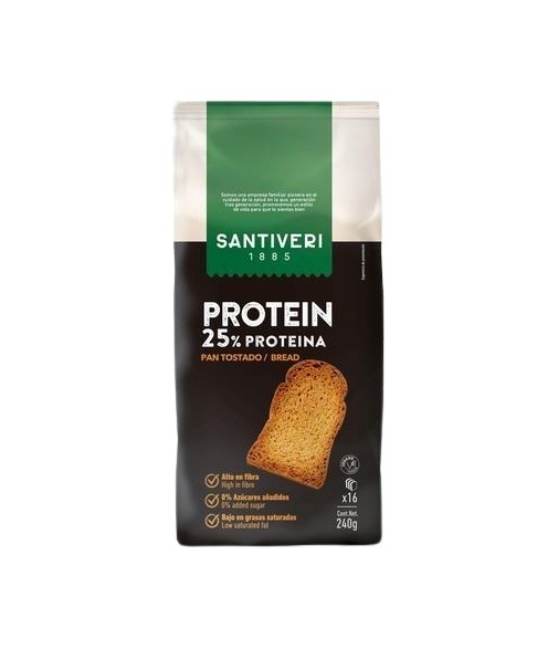 Santiveri Pan Tostado Proteico 240 g 16 Unidades