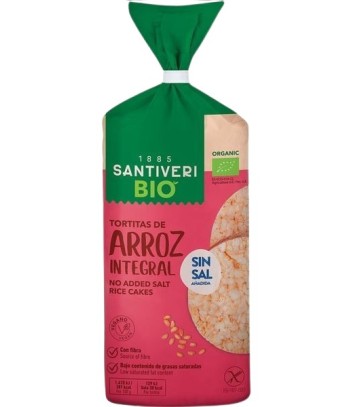 Santiveri Tortitas de Arroz Integral Sin Sal BIO g 12 Unidades