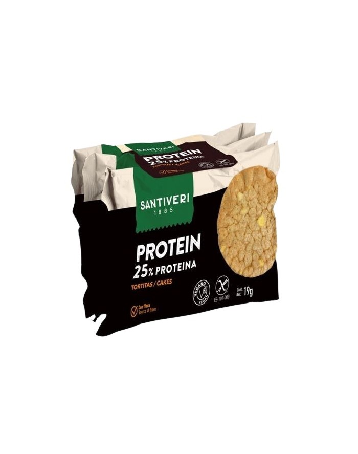 Santiveri Tortitas Protein 25% Sin Gluten 57g  3 Unidades