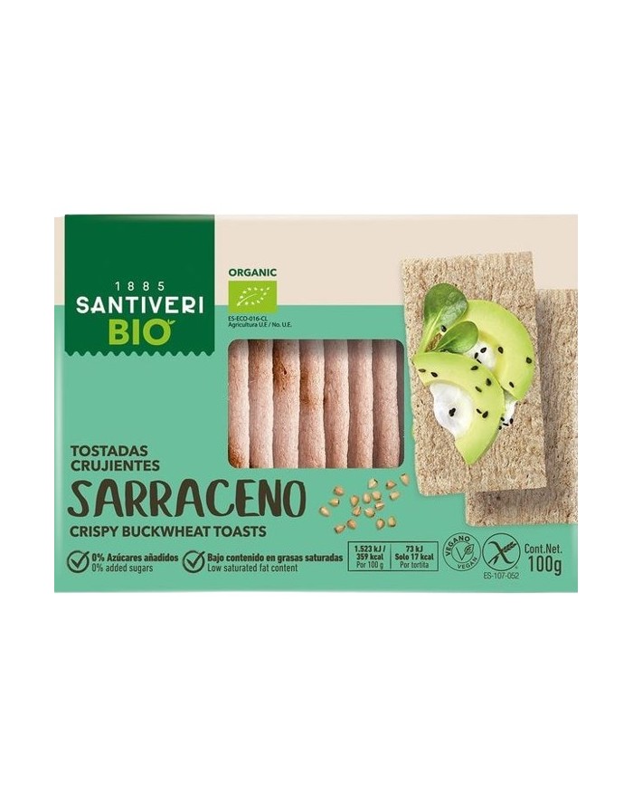 Santiveri Tostadas Crujientes Trigo Sarraceno BIO 100 g