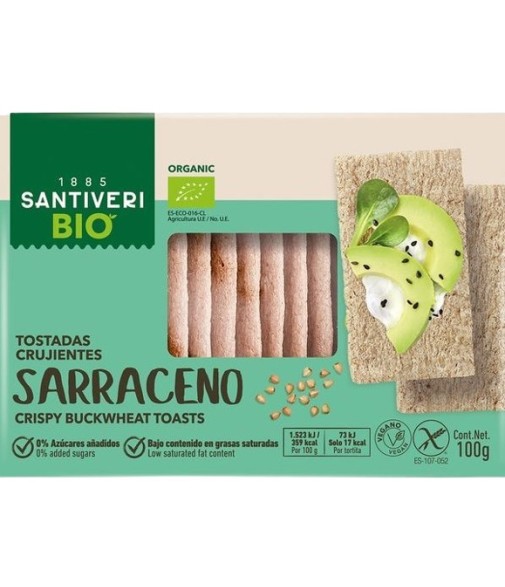 Santiveri Tostadas Crujientes Trigo Sarraceno BIO 100 g
