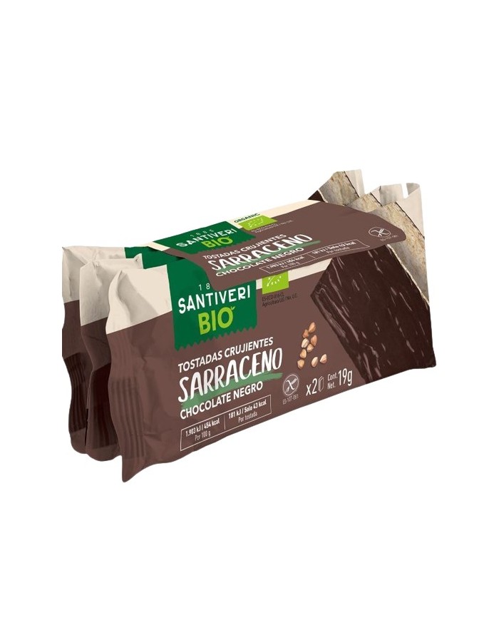 Santiveri Tostadas Crujientes Trigo Sarraceno Chocolate Negro BIO 57 g