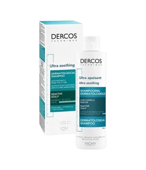 Vichy Dercos Technique Ultra Calming Shampoo Frequent Use Normal to Oily Hair 200 ml