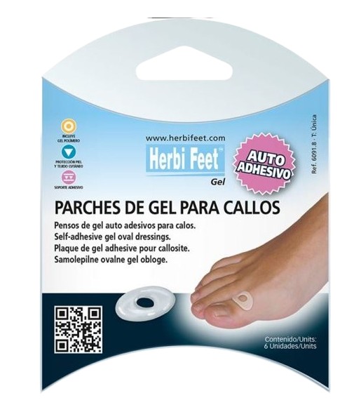 Herbi Feet Parches De Gel Para Callos 6 Unidades