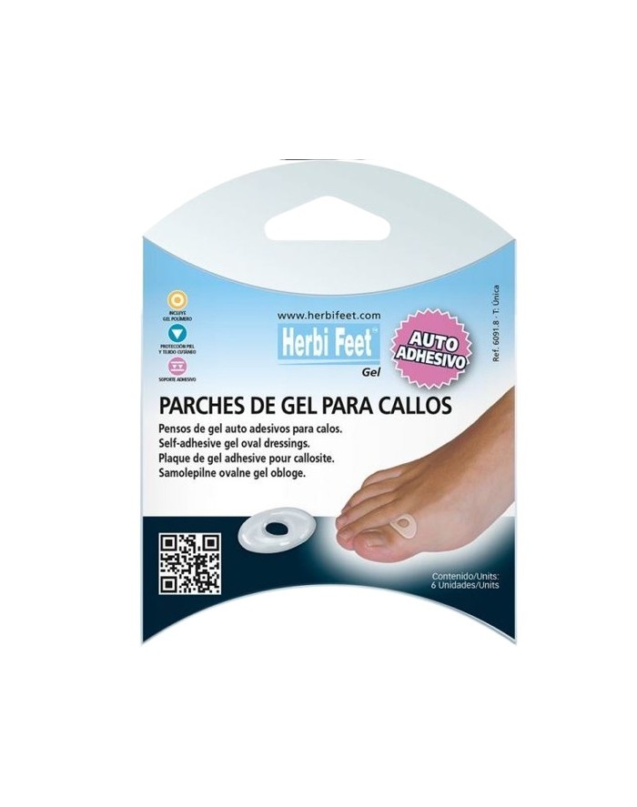 Herbi Feet Parches De Gel Para Callos 6 Unidades