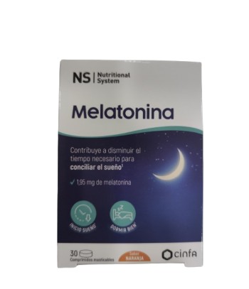 NS Melatonina 1,95 mg Complemento Alimenticio 30 Comprimidos Masticables