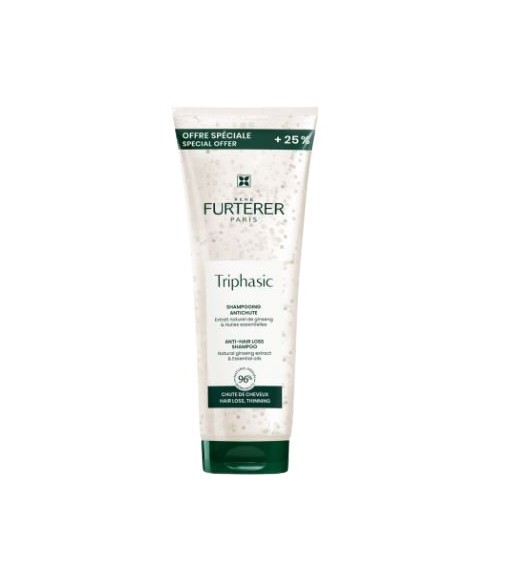 René Furterer Triphasic Champú Estimulante con Aceites Esenciales Complemento Anticaída del Cabello 250 ml 