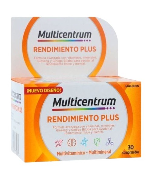 Multicentrum Plus Ginseng & Ginkgo + 13 Vitaminas + 8 Minerales 30 Comprimidos