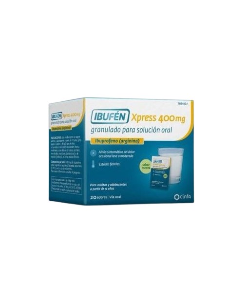 Ibufén Xpress 400 mg 20 Sobres Granulado para Solución Oral